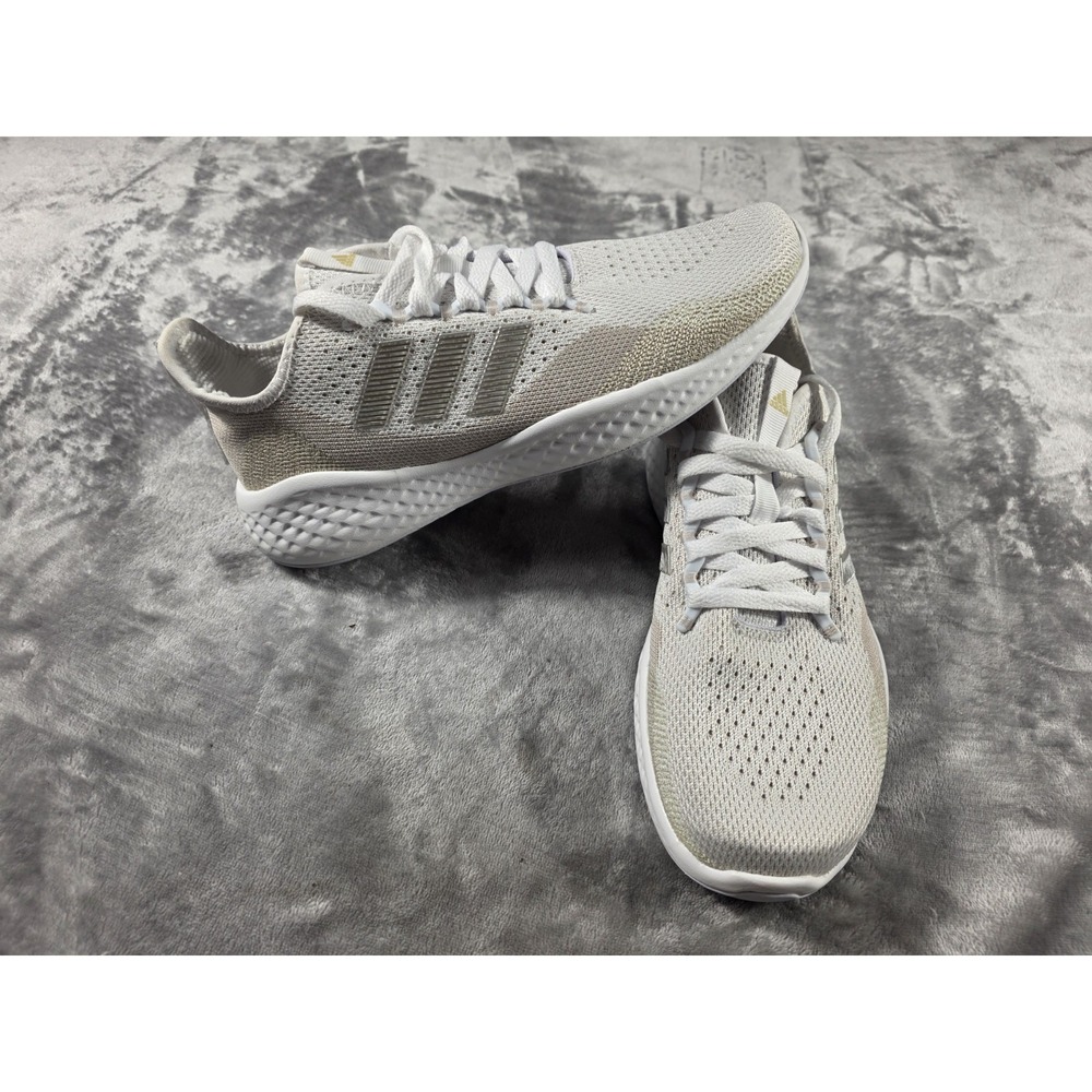 Adidas Fluidflow 2.0 Aluminium Matte Silver Shoes Womens 8.5 Ex. Condition‎